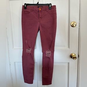 Refuge Faded Maroon Skinny Jeans